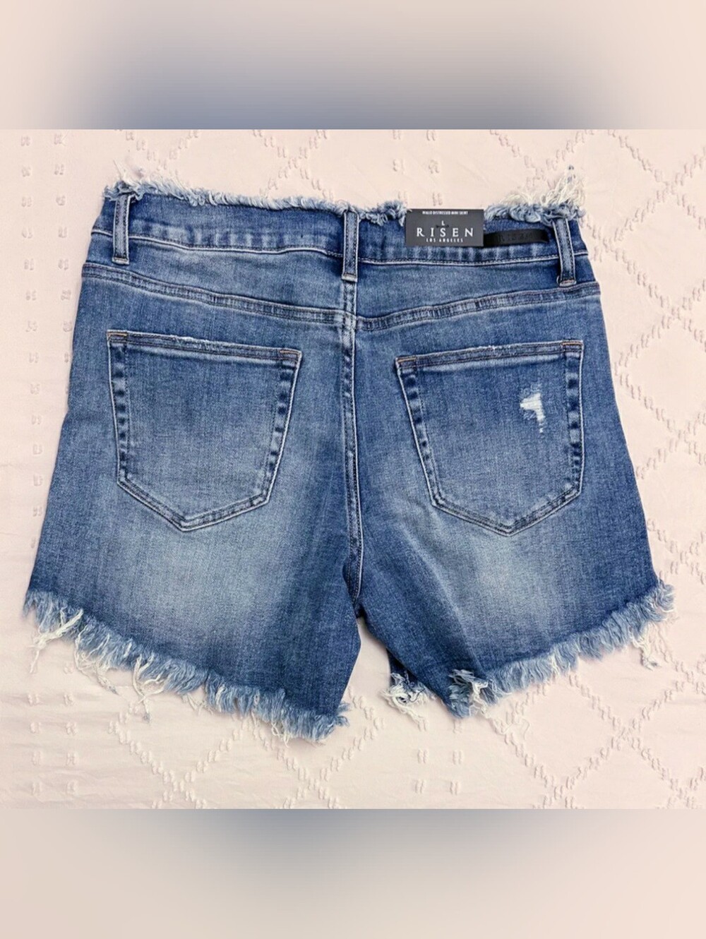 ISLA FRAYED RISEN SHORTS - Picture 5 of 6